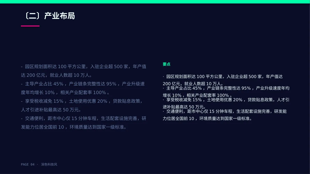 产业园区招商引资宣讲PPT模板 第4页预览