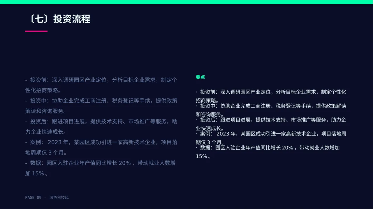 产业园区招商引资宣讲PPT模板 第9页预览