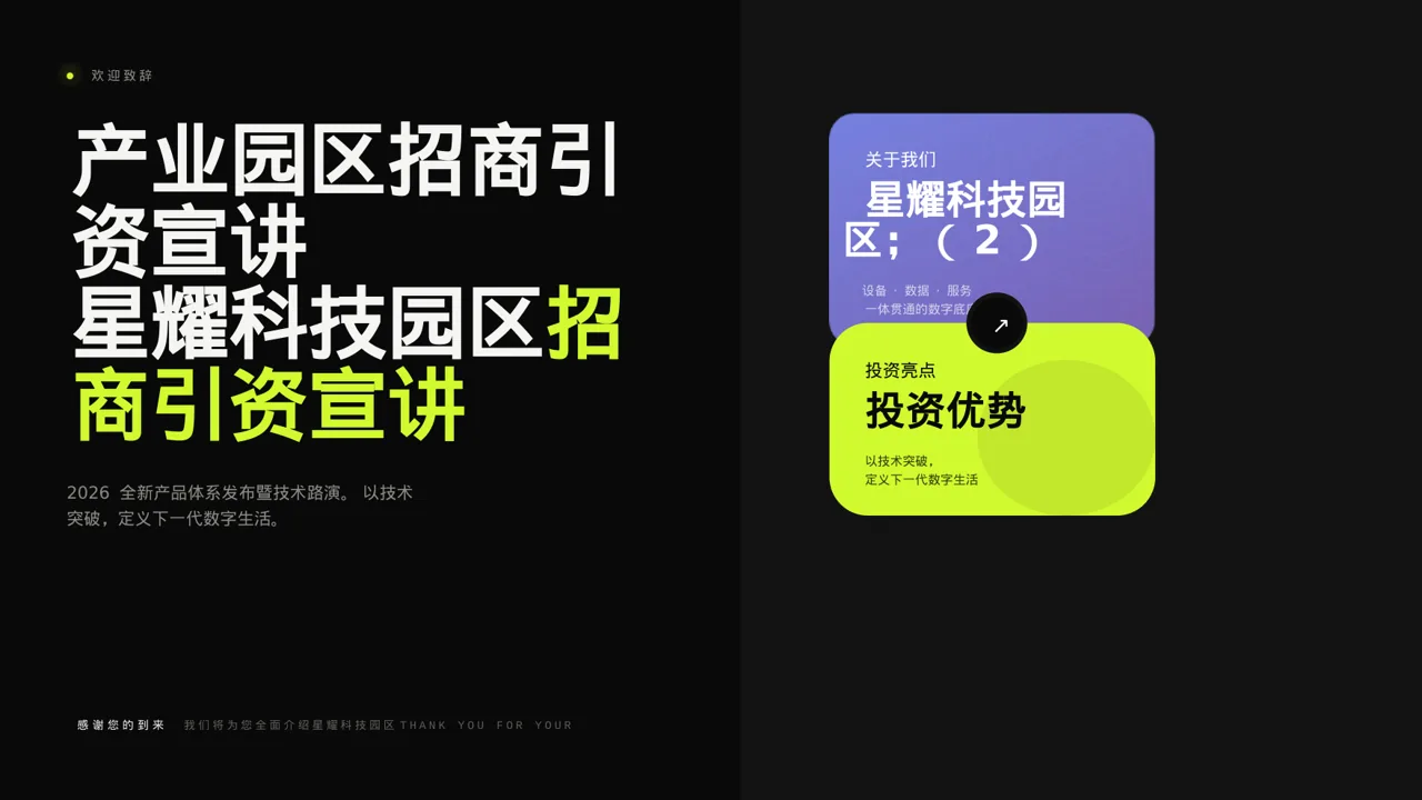 产业园区招商引资宣讲 PPT模板