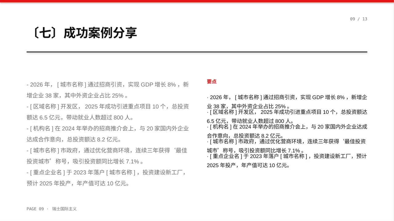 地方投资环境推介PPT模板 第9页预览