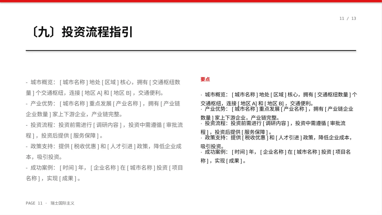 地方投资环境推介PPT模板 第11页预览