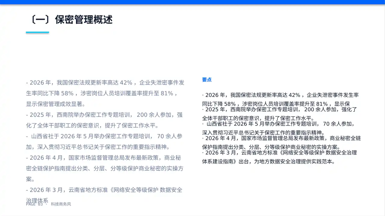 保密管理规定培训 PPT模板 第3页预览