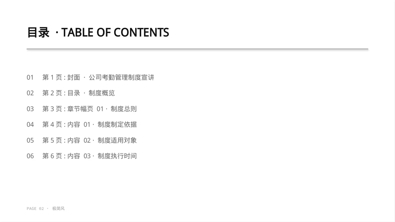公司考勤管理制度宣讲 PPT模板 第2页预览