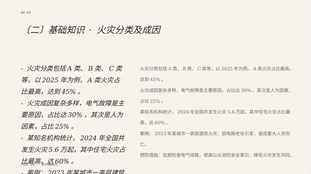 现代编辑风格消防安全制度学习课件PPT模板 第4页预览