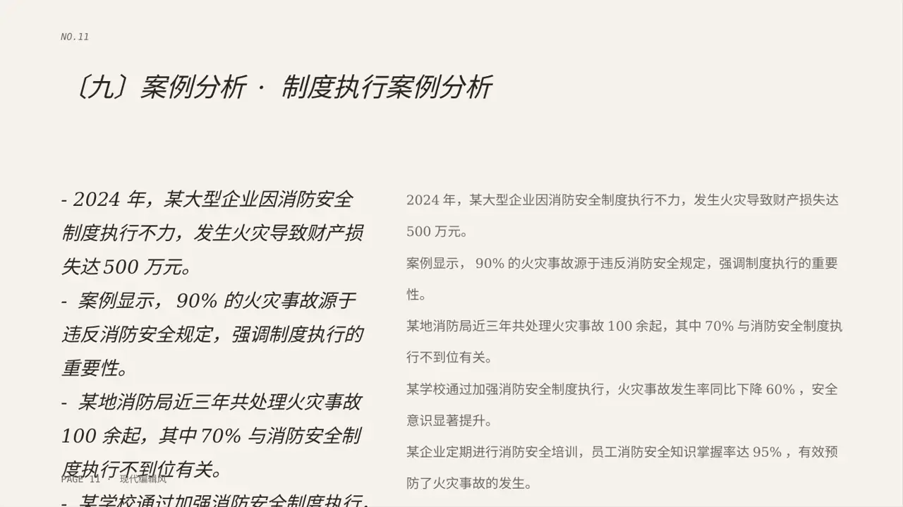 现代编辑风格消防安全制度学习课件PPT模板 第11页预览